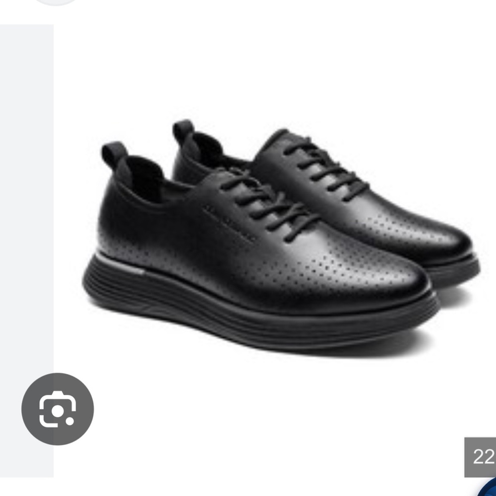 Bruno Marc Oxford work Black Leather Shoes 9.5